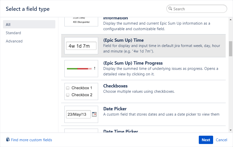 Add Epic Sum Up Time field.png