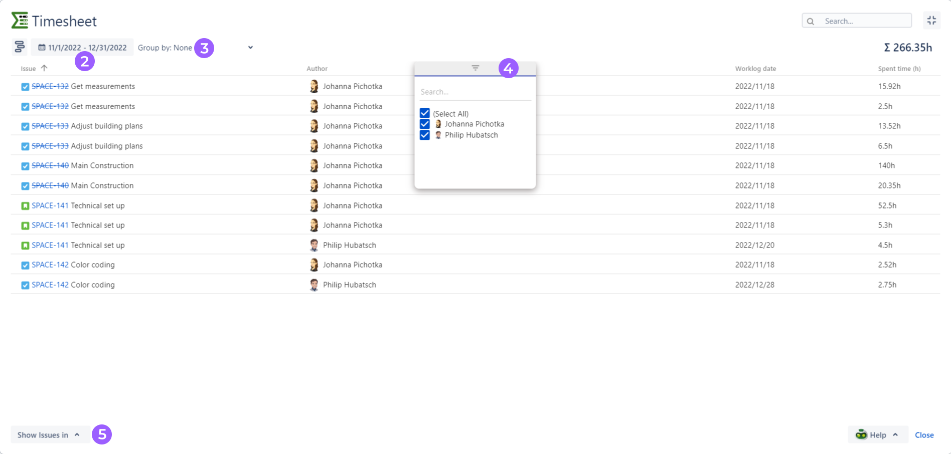 Timesheet Worklog report step by step.png